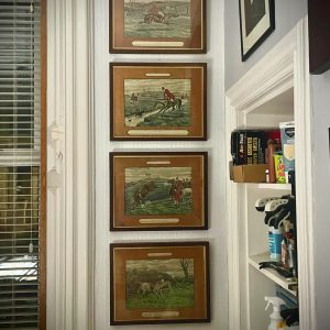 G H Jalland circa 1900 - Humours of the Chase. - in original frames and wooden mount